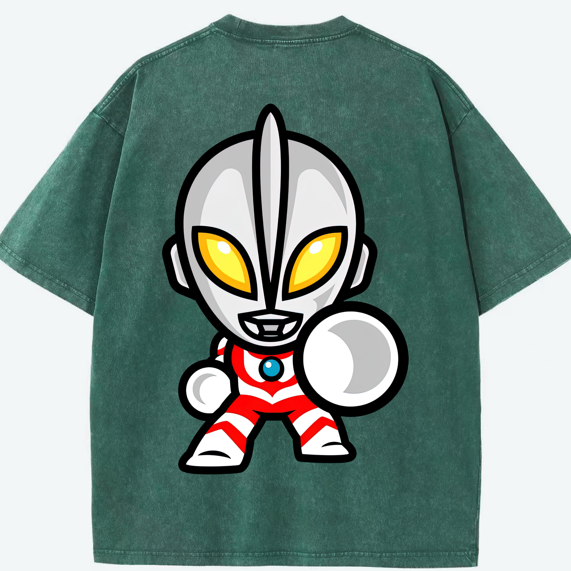 （画像用） ウルトラマン Ultraman 綿100% ヴィンテージ風 半袖Tシャツ（背面プリント）